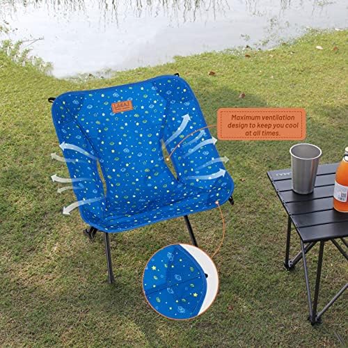 Лесен походный сгъваем стол G2 GO2GETHER с принтом звездите и луната за младежта, плат Оксфорд 600D, издръжлив рамка от алуминиева