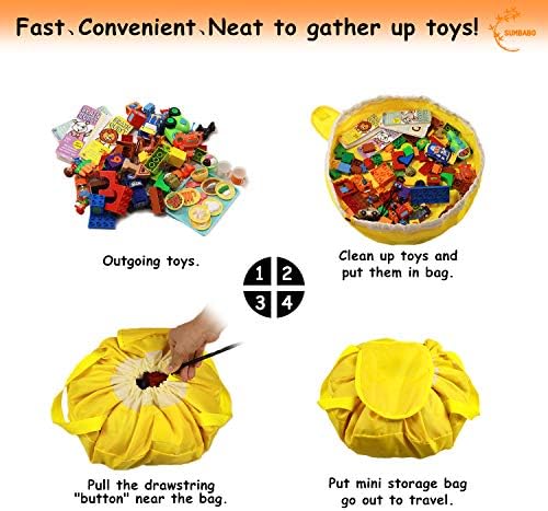 Чанта за съхранение на играчките Lego Play Mat Bag - Duplo Играта на Organizer Чанта за съхранение на играчки на съвсем малък за Деца,