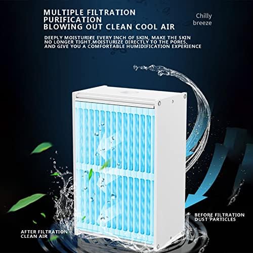 Изпаряване Мини-Климатик, Вентилатори за Охлаждане, Персонален Охладител на въздуха, Хидратиращ Спрей, Преносим вентилатор с 4