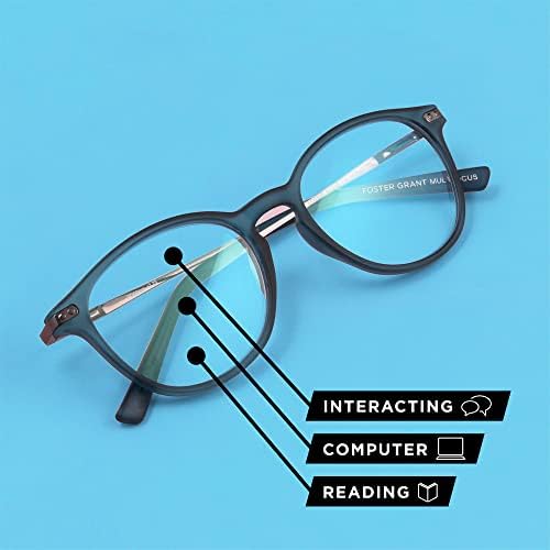 Foster Grant Мъжки многофокусные очила за четене Braydon правоъгълни