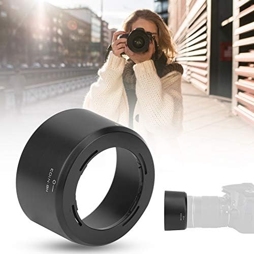 Козирка за обектива на камерата Vifemify, HB N103 ABS Черна Козирка за обектива на камерата, за VR 30 110 mm f 3.8 5.6 Предпазва камерата