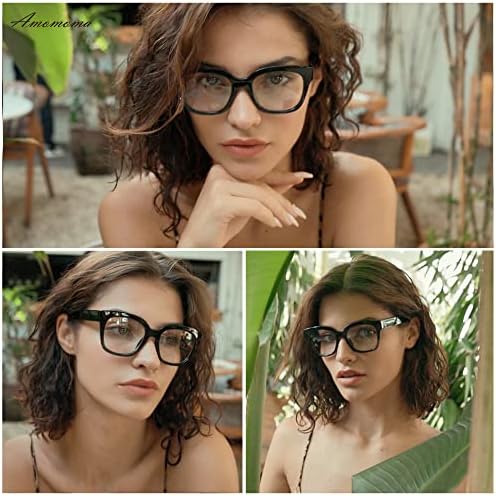 3 Опаковки Ретро Квадратни очила за четене за жени, Модни Сини Светозащитные очила за четене 1,5 2,0 2,5 с Пружинным тръба на шарнирна връзка