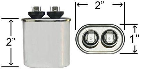 Овална кондензатор ClimaTek - подходящ за Rheem 43-20847-09 | 10 icf MFD 370/440 Волта променлив ток