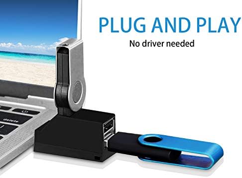 Хъб USB 3.0, Fanshu 3-Портов Мини Преносим Бърз Високоскоростен USB Концентратор С Захранван От гуми За Пренос на данни, Разширяване