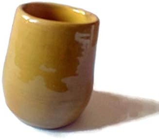 Жълтата Керамична Ваза ръчно изработени, Държач за Керамични Съдове за Кухненски Плот или Студио