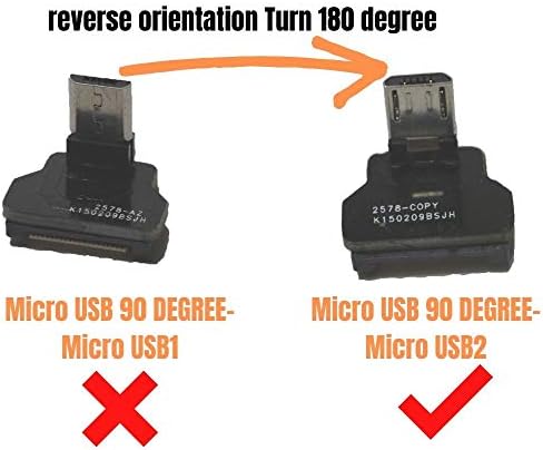 LY tech Къс плоска, тънка лента спк стартира строителни конектор Micro USB под ъгъл от 90 градуса към стандартния порт USB A под