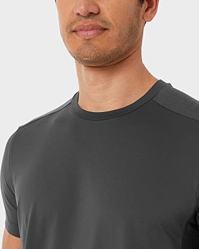 Мъжки активна тениска с сетчатыми вложки 32 ГРАДУСА | Без приятелка | на Окото рамото и странични вложки | Дишаща