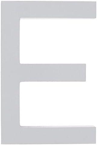 BestPysanky Шрифт Arial От MDF, боядисани в бял цвят, Дървени буквата E (6 инча)