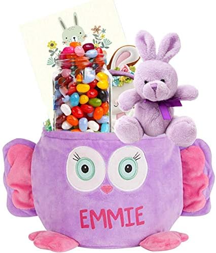 Подарък за великден LULUZ за бебе, Великден кошница с Пухкави приятели - 6 Дизайни - Индивидуални Великденски Кошници, Кошница за
