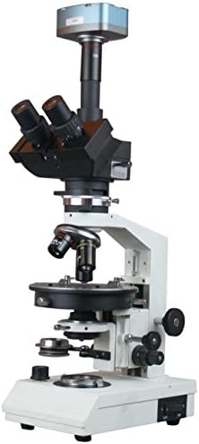 Радикалният Тринокулярный Поляризационен микроскоп с Въртяща Сценичното обектив Bertrand, Пълни Четвертьволновыми плочи и 3-мегапикселова