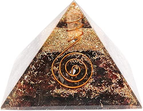 pvs търговци Червен Гранат, Кристал Orgon Пирамида Рейки Защита От електромагнитни Смущения Медитация Подарък За Рожден
