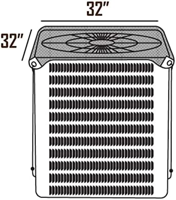 На кутията на централната климатик F & J Открито за външни блокове, Универсална Черна Горния капак на климатика (тъканта, 32 x32)