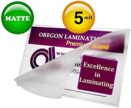 Пакети за горещо ламиниране Oregon Lamination Шофьорска книжка (опаковка от 300 броя), 5 Mil 2-3 /8 x 3-5 / 8 Мат /Matte