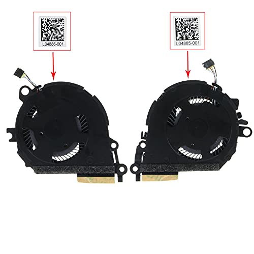 TRADOCK Ляв и Десен Вентилатор за охлаждане на процесора L04886-001 L04885-001 за HP Spectre X360 13-AE 13T-AE000 13-AE000
