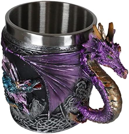 Комплект от 1 Чаши Blue Fire Purple Dragon Beer Stein Tankard Coffee Cup 12 грама