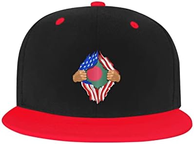 Детска бейзболна шапка със знамената на САЩ и Бангладеш BOLUFE, има добра дишаща функция, естествен комфорт и пропускливост