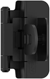 Amerock BPR8700FB | Контур за кабинет | Двойна Подвижна вложка 3/8 инча (10 мм) | Матово Черно | Панти за вратите на Кухненския