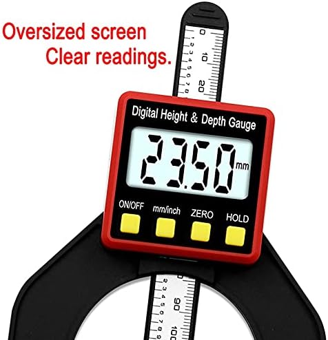 XDCHLK Цифров Глубиномер LCD Измерители на Височината на Calipers с Магнитни Крака за Фрезоване Маси Дърводелски Измервателни
