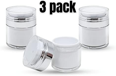 Буркан с безвоздушным помпа от 3 опаковки - Бутилка за еднократна употреба обем 1,7 мл 50 мл, Празен буркан от козметичен крем за