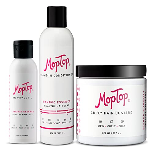 MopTop Къдрава Коса Пакет, Овлажняващи продукти За коса, Средство за грижа за Вълнообразни и Къдрава коса, Незаличими Климатик,