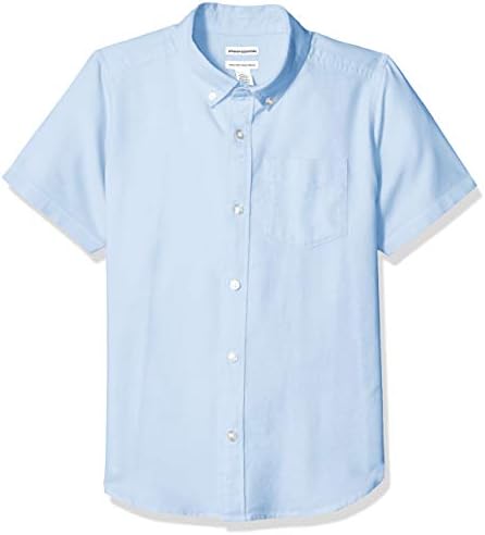 Тканая Оксфорд риза Класически cut Essentials за момчета с къс ръкав