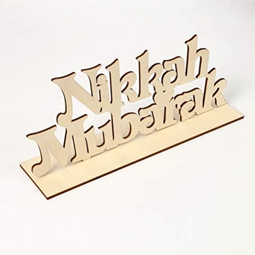 BESTOYARD Дървена Nikkah Mubarak САМ на Английски език Буквата Мебели за дома Украса Вечерни Подарък