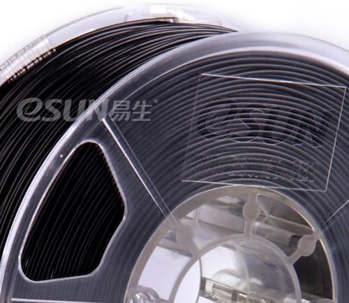 Конци за 3D-принтер eSUN 1.75 mm от ABS-пластмаса, цвят черен, бобини с тегло 1 кг (2.2 кг), Черна