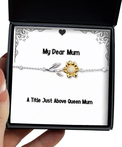 Името на Малко Над Гривна с Подсолнухом Queen Mum, Мамо, Уникални Подаръци за мама
