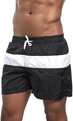 Bmisegm Плажни къси Панталони за мъже, Мъжки Пролетно-Летни Панталони Срастване Спортни Панталони Разтеглив Плувни Панталони Гъвкава