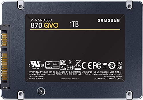 Твърд диск NATIVO HARVEST Samsung 870 QVO капацитет от 1 TB (MZ-76Q1T0BW) с поддръжка на технология NAND, SATA 6 Gb / s,