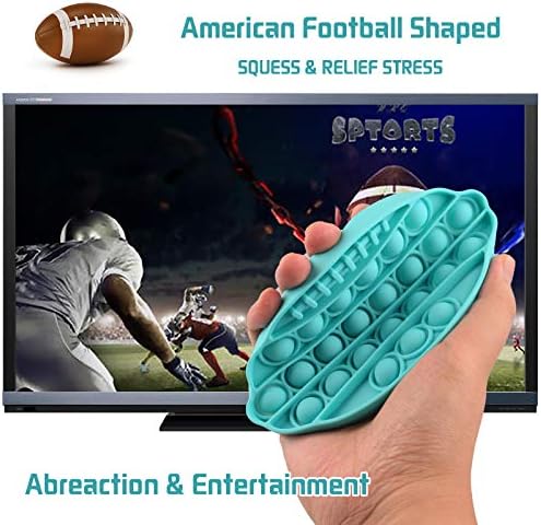 2 Опаковане На Поп Мехурчета Push Fidget Toy It Рейнбоу Цвят На Допир Играчка Силикон Американски Футбол