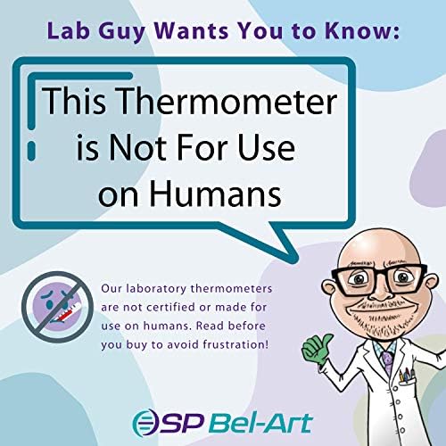 Термометър за проверка на хладилника SP Bel-Art, H-B Frio-Temp с Индивидуален отчет за калибриране; от -5 до 15C (B60200-0600)