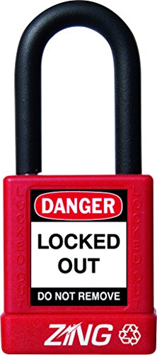 Защитно заключване ZING 7036 RecycLock, С друг ключ, Дужка 1-1 / 2 , корпус 1-3 / 4, Черен