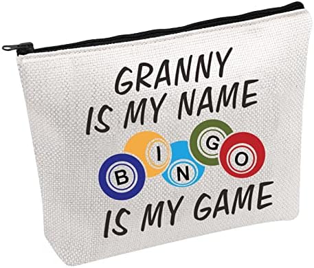 PWHAOO Подарък играч на Бинго Грени Is My Name Бинго Is My Game Косметичка за щастлив Бинго, Чанта за щастлив Бинго (bingo Грени B)