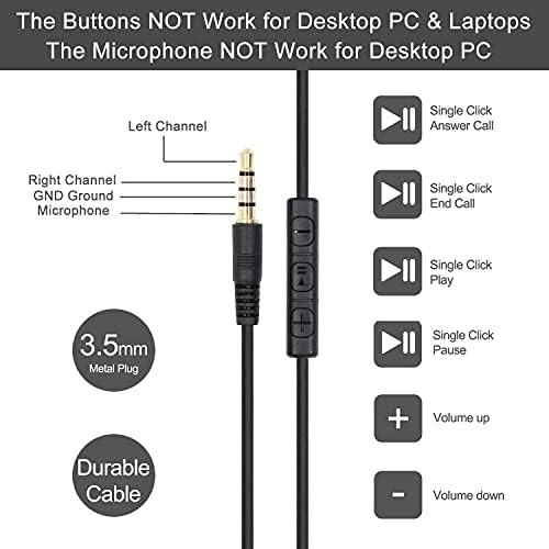 VCOM Жични Слушалки в ушите и Проводна USB мишка за лаптоп В комплекта