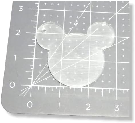 Творения Пери Съливан - 3Широки Прозрачни Уши на мишката, Отлитые от Акрил Парчета – Комплект от 10