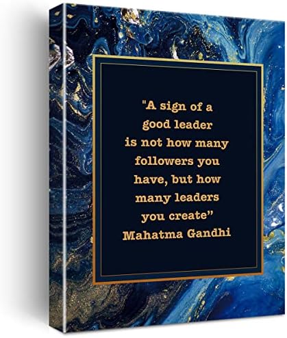 Вдъхновяваща Цитат за Лидерството Платно Стенно Изкуство Знак на Добър Лидер Печат върху Платно Позитивно Лидерство Картина