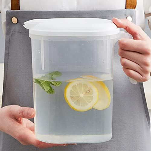 Стъклена Кана Hemoton Кана за студена вода с Капак Стомна за Напитки Топлоустойчива Пластмаса Чай за Домашна Лимонада Лед от Зелен Чай