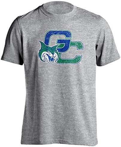 Тениска с къс ръкав за възрастни хора с Проблемни Переплетающимся Логото на Georgia College Bobcats GCSU