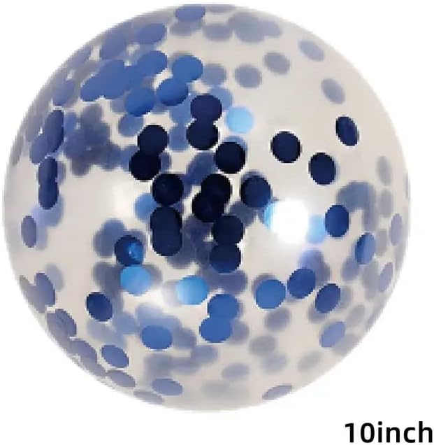 SuiHyung 90 бр./опаковане. Комплект Сини Латексови балони, 10 инча/25,4 см, комбинация от Балони с Конфети, Расшитых с пайети, За Украса на