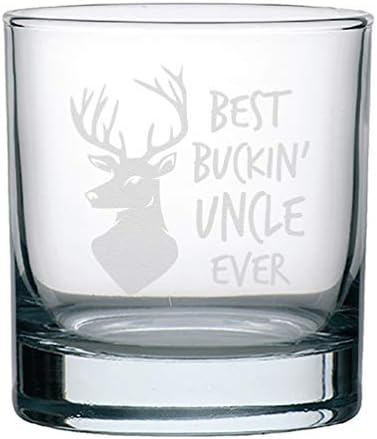 Veracco Best Buckin' Uncle Чаша за Уиски Забавни Подаръци За Рожден Ден, Подаръци За Рожден Ден, за Деня на Бащите За Нов Папа,