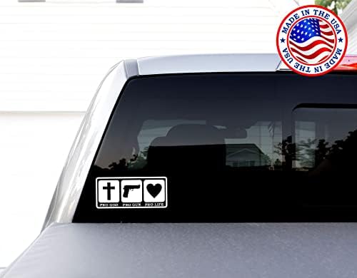 Залез Графика и Етикети Pro God Pro Gun Pro-Life Vinyl Стикер На Колата Конституцията |Автомобили, Камиони, Микробуси Стени