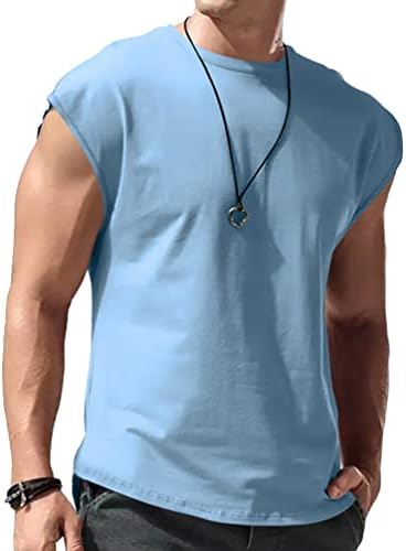 TiaoBug Мъжки Ежедневни Ризи Без Ръкави, Пуловер С Имитация На Turtlenecks, Потник, Риза, Жилетка, Върхове