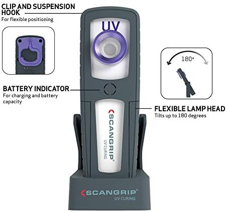 Led ръчно лампа SCANGRIP с гъвкави UV-радиация, предназначени за малките и средни зони на втвърдяване