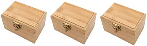 Alasum 3 бр дървена кутия за съхранение на детска кутия за съхранение на бижута кутия за обеци, Обеци тава органайзер дървена кутия за