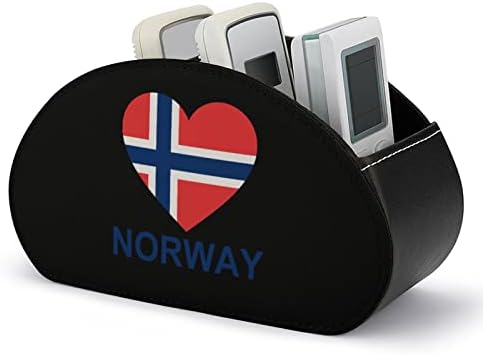 Държач за дистанционното управление на телевизор Love Norway с 5 отделения, кутия от изкуствена кожа, органайзер за съхранение на канцеларски