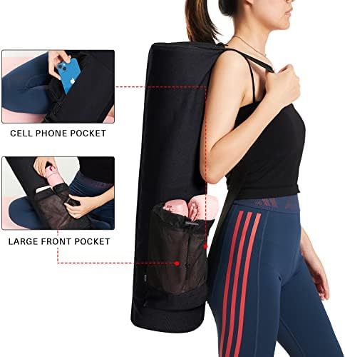 Модерна чанта за подложка за йога Forest KALIDI джоб с Голям джоб и дышащим прозорец, За подложка за йога с дебелина 1/4 инча, дебелина