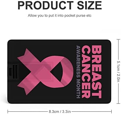Месец на информираността за рака на гърдата USB Устройство Дизайн на Кредитна карта, USB Флаш устройство U-диск, Флаш-памет 32G