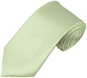 Ромарио Манзини Обикновена Светло шалфейно-зелени Тесни мъжки вратовръзки 2,75 инча