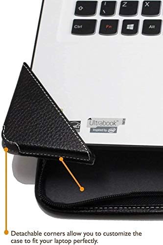 Broonel - Серия Contour - Черен защитен калъф от твърда кожа - Съвместими лаптоп HP EliteBook 830 G8 13,3 FHD
